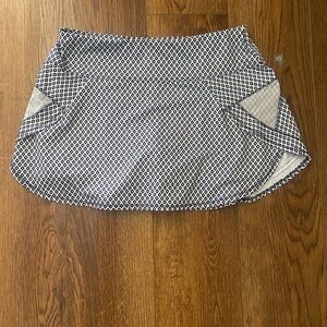 Lucky in Love Navy & White Tennis Skirt — Size Small